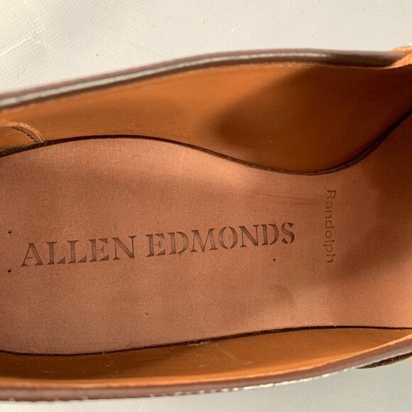 ALLEN EDMONDS Size 7 Randolph Brown Leather Penny Loafers - Picture 7 of 10